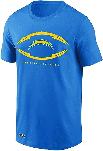 NFL Fußball-T-Shirt für Kinder, Jugendliche, 8–20, Armour Ball Team Color Performance Primary Logo, kurzärmelig, Los Angeles Chargers, 18-20