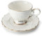 Leegg Tea Cup Set of 2 for Morning Tea Including 1 Ceramic Tea Cup with 1 Saucer (White)
