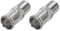 sourcing map 2pcs Quick Coaxial Connector Coax Coupler F Male to F Female Push on Adapter 75 Ohm Waterproof for TV, Coaxial Cable, Antenna