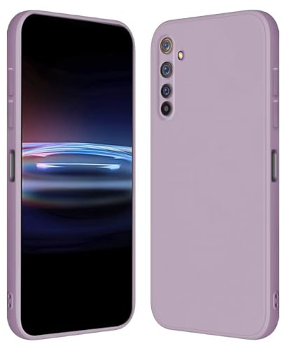 RankOne Hülle für Realme 6 Pro (6.6 Inches) Weiche TPU Silikonhülle - Gras lila