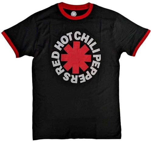 Red Hot Chili Peppers Ringer T Shirt Classic Asterisk Nue offiziell Unisex