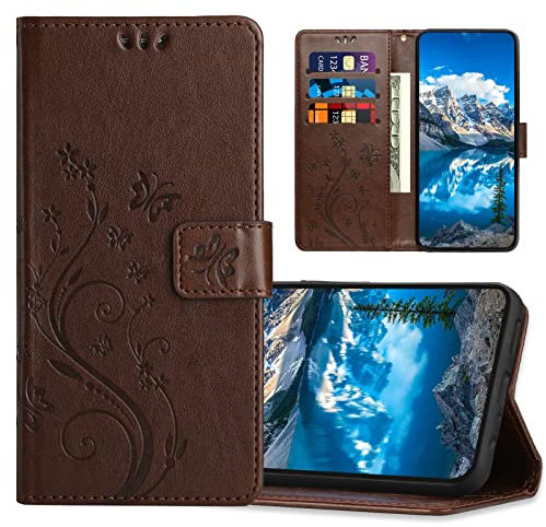 Coque pour Huawei P Smart Z / Y9 Prime 2019 / Honor 9X, Housse en Cuir PU avec Fonction de Support, Etui à Rabat Portefeuille Coque Compatible avec Huawei P Smart Z/Honor 9X, Marron