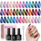 Beetles 20 Colors Cat Eye Gel Nail Polish Set with Base Gel and Matte Glossy Top Coat, Nude Pink Green Blue Gel Polish Lush Velvet with Magnet Soak Off LED Nail DIY Art Home Salon Gifts for Women