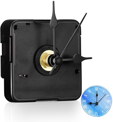 AUTSUPPL 1 Ensemble Silencieux Petite Horloge Murale Aiguilles D'Horloge Mécanisme D'Horloge Arbre Long Mécanisme D'Horloge Kit D'Horloge À Piles Pièces D'Horloge Horloge À Piles