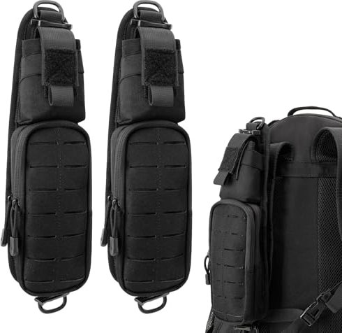 Jueachy Molle Tasche, Molle Zubehör mit Reißverschlusstasche: Klein Handytasche Taktische Tasche Schultergurt Taschen - Tactical Molle Pouch Rucksack Zubehör für EDC Taschenlampe Sonnenbrille