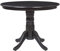 Table Ronde Salle à Manger Vintage 100 cm avec Pied Central en Bois Noir Akron