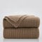 Douceur Light Brown Throw Blanket for Couch, Soft Chunky Cable Knit Throw Blanket, Classic Fisherman's Rib Stitch Pattern Throw for Living Room Gift, 50X60