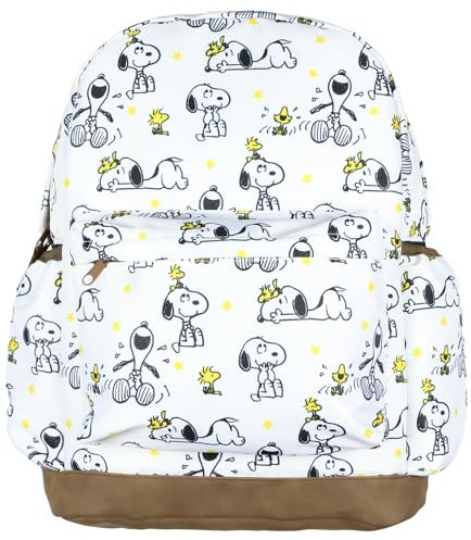 INTIMO Peanuts Rucksack Best Friends Woodstock und Snoopy Allover Design Büchertasche Reise Tagesrucksack Tasche