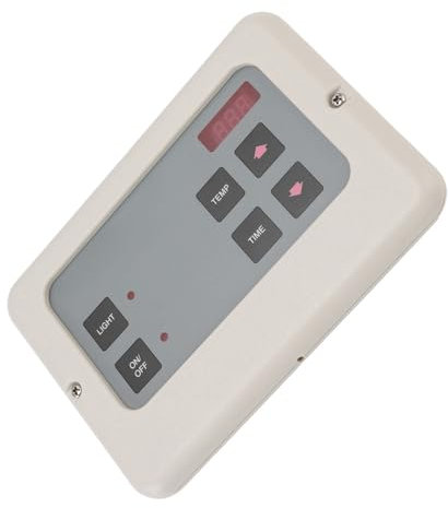 SustVita Wall Mount Sauna Controller, Digital Sauna Heater Controller with Probe Wire, ABS Shell External Temperature Control for 9 to 15KW Sauna Stove (White)