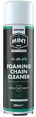 Oxford Mint schäumender Kettenreiniger OC213 | Tiefenreinigung für Motorrad-Kettenglieder, 500 ml