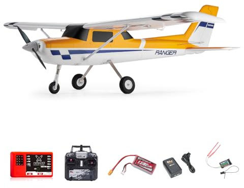 EAZYRC Fms Rc Planes for Beginner 1220mm Ranger Reflex V3 Yellow Remote Control Airplane 4 Channel Hobby Rc Airplanes for Adults RTF (Include Control, Battery,Charger,) (Yellow)