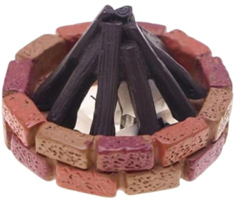 Almencla Miniatur Lagerfeuer Ornament, Realistische LED Lagerfeuer Simulation, Attrappe
