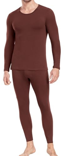 wirarpa Men's Thermal Underwear Set Cotton Long Johns Base Layer | Lightweight Top & Bottoms, Long Sleeve, Warm Pyjamas Set