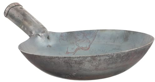 MAGICLULU Louche à Eau en Fer Diamètre 20cm, Écope de Curage Robuste pour Fosse Septique et Égout, Tête de Pelle Grand Format pour Nettoyage Agricole ou Industriel, Cuillère de Maçon sans Manche