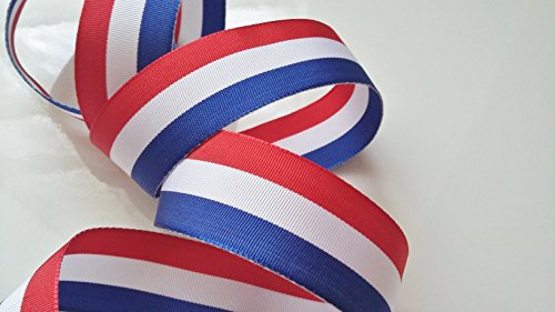 Ruban Galon Tricolore Bleu Blanc Rouge - Largeur 25 mm - Au Mètre Drapeau Français Décorations Mairies Inaugurations Fêtes Nationales Cérémonies (tricolore 25 mm)
