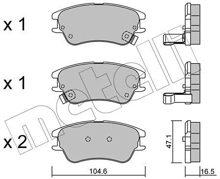 metelligroup 22-0502-0 - Bremsbeläge