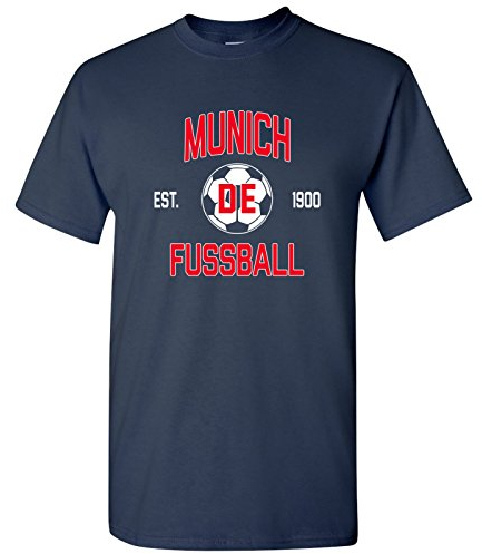 World Classic Soccer Football Arch Cup T Shirt, Munich Away Navy, XL