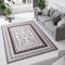 TAPISO Dream Teppich Wohnzimmer Kurzflor Grau Creme Rot Floral Ornament Orient Bordüre Klassisch Oriental Schlafzimmer ÖKOTEX 200 x 300 cm