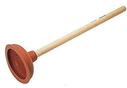 T&B Déboucheur WC avec poignée de 430 mm et tasse de 150 mm Rouge