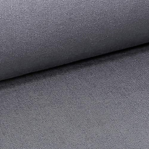 novely® PROVENT Schwerer Twill - 100% Baumwolle - Reißfester Möbelstoff - Polsterstoff für Arbeitskleidung - Pflegeleichte Meterware 1 lfm Farbe: 02 Graphit 95