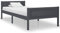 vidaXL Kiefernholz Massivholzbett Bettgestell Holzbett Futonbett Bett Einzelbett Bettrahmen mit Lattenrost Schlafzimmerbett Grau 100x200cm