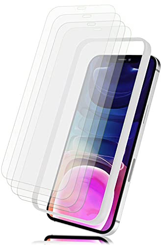 NALIA 4x Schutzglas & 1x Schablone - Set kompatibel mit iPhone 13 Pro Max Glas, 9H Full-Screen Glasfolie [Case-Friendly] mit Applikator, einfache Installation, hoher Handy Displayschutz - Transparent