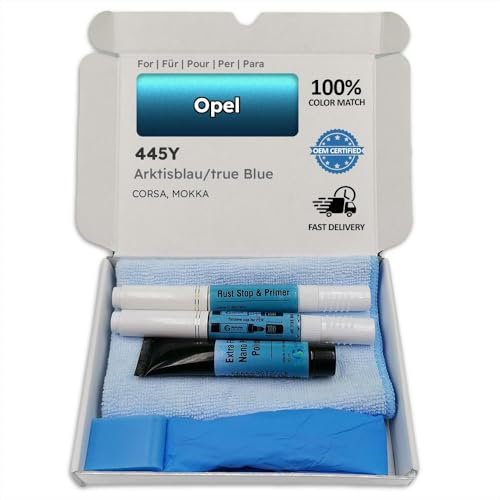 Genuine Colors Lackstift ARKTISBLAU True Blue 445Y für Opel Blau Corsa Mokka