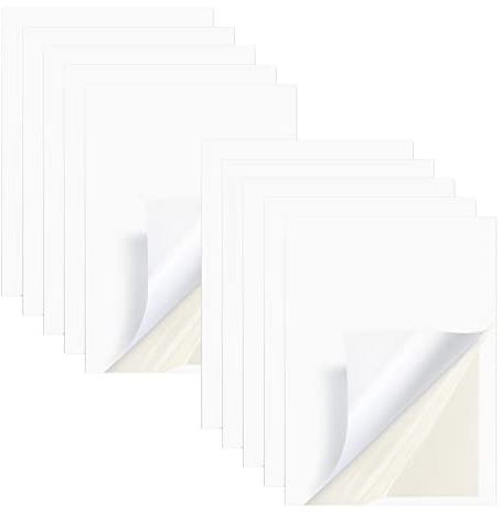 KINBOM 10 Piezas A4 Hojas Adhesivas de Doble Cara, Transparente Hoja de Cinta Adhesiva para Manualidades, Súper Fuerte Hojas Adhesivas A4 para Manualidades Decoración de Álbumes Bricolaje
