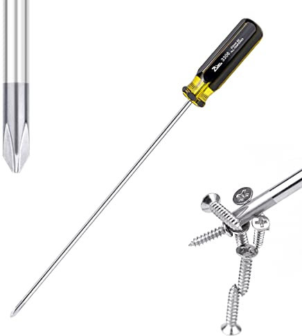 FERCAISH Slotted & Phillips Screwdriver Set - 2 PCS, 15 Long, Cross-Head & Flat Blade
