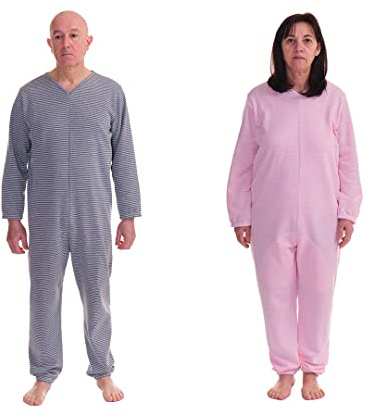 FERRUCCI COMFORT Pigiama Sanitario Invernale con Cerniera sul Dorso - 9014/1 - Uomo/Donna - Ideale per Gli Anziani - Caldo e Traspirante