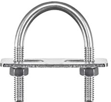 sourcing map Round U-Bolts, 3 Sets 40mm(1.57) Inner Width 65mm Length M8 304 Stainless Steel U Clamp Bolt with Nuts and Plates, for Boat Trailer