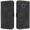OKZone Kompatibel mit Samsung Galaxy S7 Edge Hülle, Handyhülle Samsung S7 Edge, PU Leder Tasche Wallet Schutzhülle Flip Cover Klappbar Brieftasche Etui mit Magnet Kartenfach TPU Lederhülle (Schwarz)