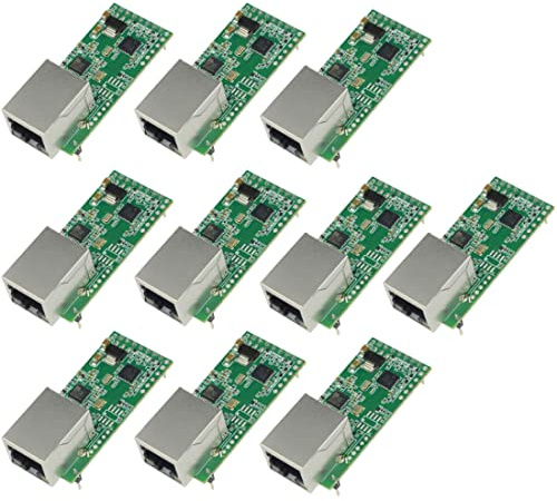 JMT Tiny Serial Ethernet Konverter USR-TCP232-T2 Modul Serial UART TTL auf Ethernet TCPIP Modul Unterstützung DHCP und DNS Upgraded (10 Stück)