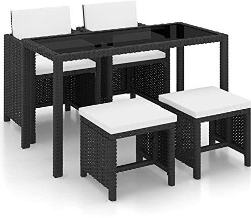 Yolola gartenmöbel Set 5-TLG,gartenmöbel Set Rattan,Garten loungemöbel Set,Gterrassenmöbel,artenmöbel Gartengarnitur Garten Essgruppe