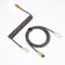 Sikai Coiled Cabel USB C für Gaming Tastatur,Keyboard Cable,Spiralkabel mit Aviator Stecker,Goldbeschichtet,Geflochten,Zweiteilig Einziehbar für Mechanische Tastaturen (nur Kabel, Schwarzes Gold)