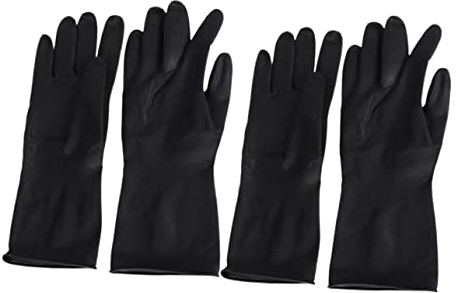 Mikinona Haar-schönheitswerkzeuge 2 Paar Färbehandschuhe Handschutz Für Friseure Zum Haarefärben Reinigen Kochen Gartenarbeiten (s Schwarz)