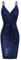 GRACE KARIN Cocktailkleid Damen Elegant Für Hochzeit Bodycon Minikleid Spaghettiträger Kleider V-Ausschnitt Cami Kleid Marineblau–Pailletten XXL
