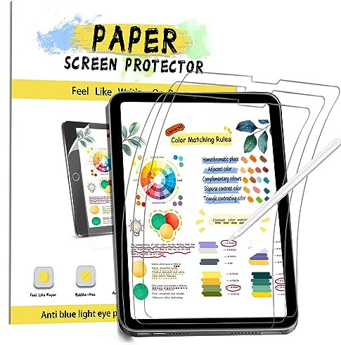 Hiins 3 Pack Papel Mate Película Protectora compatible con iPad Mini 6 (2021) 8.3 pulgadas, película de escritura antideslumbrante para dibujar, escribir y tomar notas.