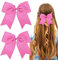Sibba Rosa Haarschleife Clip Haarspangen Für Frauen Mädchen 2 Stück 20,3 Cm Große Einfarbige Schleifen Haarnadel Mit Langem Seidigem Satinschwanz Große Dias Französische Zubehör Für Geburtstagsparty