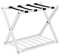 Giantex Porte Valise Pliant, Porte-Bagages en Métal, Support Valise/Bagages avec 2 Etages & 4 Sangles, pour Chambre, Hôtel, 68x43x58CM, Blanc (1 PC)