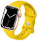 HdanMole Kompatibel mit Apple Watch Armband 38mm 40mm 41mm 42mm 44mm 45mm 46mm, Weiches Silikon Sport Armband Ersatz für iWatch Series 10 9 8 7 6 5 4 3 2 1 SE Herren Damen, Gelb