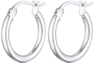 Elli Ohrringe Damen Creolen Basic Bügelverschluss in 925 Sterling Silber