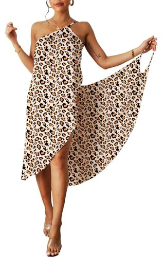 Hanaoops Pareo Playa para Mujer Traje de Baño Chal de Vestido Spaghetti Strap Bikini Cubierta Sarong para Piscina Vacaciones