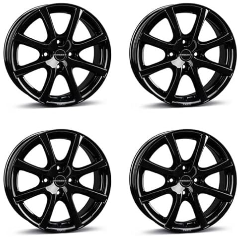 4x Borbet Felgen LV4 5.5x14 ET35 4x100 black glossy kompatibel mit Renault Clio Kangoo Mégane Scénic Twingo