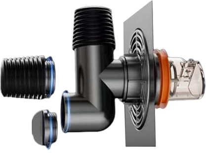 Tuyau d'évacuation de machine à laver - Solution de remplacement pour buanderie - Joint à trois voies