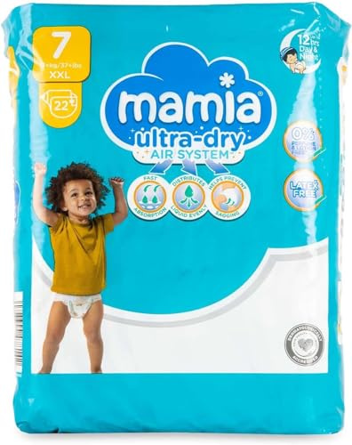 T Mamia Windeln Ultra Dry Air System, 22 Stück/Größe 7 (XXL)