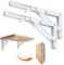 LeapBeast Klappkonsole Schwerlast,2 Stück Klappscharnier Schwerlast 300mm,Klappkonsole Edelstahl Wandregal Klappbar Maximale Tragkraft 50kg für Klapptisch Wandtisch Regale Bücherregal (Weiß, 250mm)