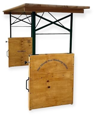 Generisch DeltaT Biertisch-Erhöhung 112 cm | Universal für ALLE Bierzeltgarnituren | Extrem Stabiler Stehtisch-Aufsatz aus Premium-Holz + 3D-Druckteile | Wetterfest & edler Look
