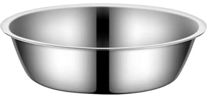 ZOUBAOQ Stainless Steel Puppy Food Drinking Feeder,Sturdy Dog Bowl,Pet Dinner Dinner Plates,Metal Dishes Round Plates