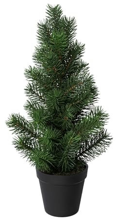 CREATIV Green Künstlicher Tannenbaum im Topf 43 cm - Weihnachtlicher Weihnachtsbaum in Grün - Festliche Weihnachtsdeko für Zuhause